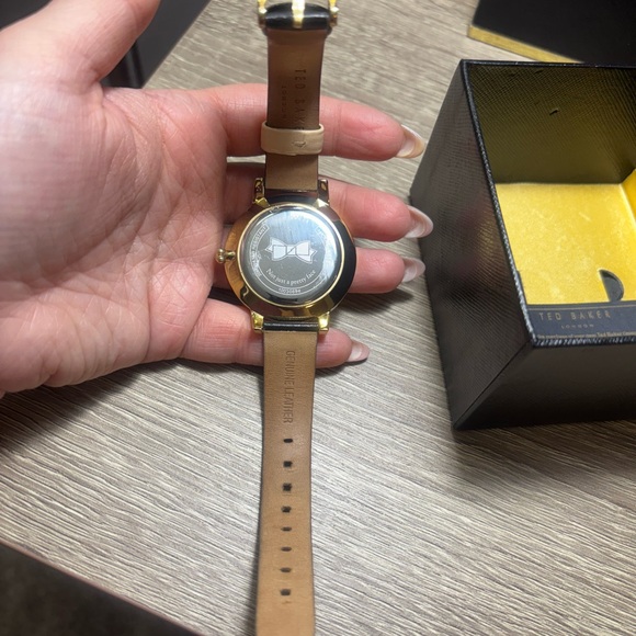 Ted Baker Black and Gold Floral Watch - Picture 8 of 10